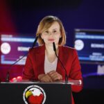 13.04.2021. Kielce. Uroczyste otwarcie Młodzieżowych Mistrzostw Świata Kobiet i Mężczyzn w Boksie. Na zdjęciu: Anna Krupka - wiceminister kultury, dziedzictwa narodowego i sportu / Jarosław Kubalski / Radio Kielce