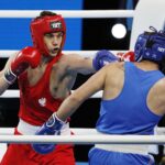 16.04.2021 Kielce. Młodzieżowe Mistrzostwa Świata Kobiet i Mężczyzn w Boksie. Walka: Sebastian Kusz, Polska (czerwony strój - Oleg Bercovich, Izrael / Jarosław Kubalski / Radio Kielce