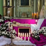 02.04.2021. Groby pańskie w Świętokrzyskiem. Kościół Podwyższenia Krzyża Świętego w Kazimierzy Wielkiej / Marta Gajda / Radio Kielce