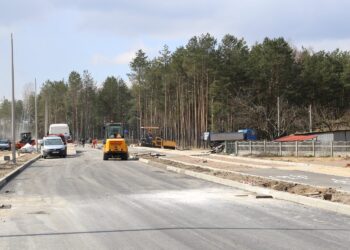 12.04.2021. Ostrowiec Świętokrzyski. Ulica Krzemienna / Emilia Sitarska / UM Ostrowiec Świętokrzyski