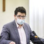 29.01.2021 Kielce. Nadzwyczajna sesja rady miasta w sprawie Młodzieżowego Ośrodka Wychowawczego. Radny Marcin Stępniewski / Jarosław Kubalski / Radio Kielce