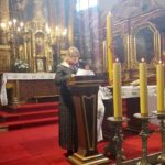 18.04.2021 Skalbmierz. Narodowe Czytanie Pisma Świętego. Na zdjęciu: Ewa Kula / Anna Surówka