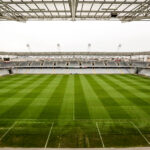 31.3.2016 Kielce. Kolporter Arena. To widok ze zwyżki dla kamerzystów, nad trybuną prasową. / Wojciech Habdas / Radio Kielce