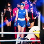 22.04.2021. Kielce. Młodzieżowe Mistrzostwa Świata Kobiet i Mężczyzn w Boksie. Finał wagi półśredniej (69 kg): Barbara Marcinkowska (Polska, niebieski strój) - Arundhati Choudhary (Indie, czerwony strój) / Wiktor Taszłow / Radio Kielce