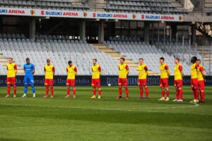 24.04.2021. Kielce. 26. kolejka Fortuna 1. Ligi Korona Kielce - ŁKS Łódź / Wiktor Taszłow / Radio Kielce