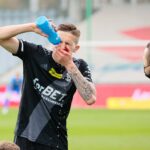 24.04.2021. Kielce. 26. kolejka Fortuna 1. Ligi Korona Kielce - ŁKS Łódź / Wiktor Taszłow / Radio Kielce