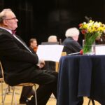 25.04.2021. Kielce. Koncert "Przed wielkim Konkursem Chopinowskim z orkiestrą kameralną Filharmonii Narodowej". Na zdjęciu: Artur Jaroń - dyrektor Zespołu Państwowych Szkół Muzycznych im. Ludomira Różyckiego w Kielcach / Wiktor Taszłow / Radio Kielce