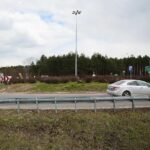 26.04.2021. Cedzyna. Droga S74. Dojazd do ronda / Wiktor Taszłow / Radio Kielce