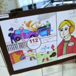 27.04.2021. Kielce. Rozstrzygnięcie konkursu plastycznego dla uczniów szkół podstawowych „112 - zawsze w gotowości” / Wiktor Taszłow / Radio Kielce