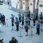 28.04.2021. Kielce. Prezentacja Marszałkowskiej Orkiestry Dętej Województwa Świętokrzyskiego / Wiktor Taszłow / Radio Kielce