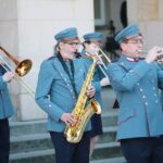 28.04.2021. Kielce. Prezentacja Marszałkowskiej Orkiestry Dętej Województwa Świętokrzyskiego / Wiktor Taszłow / Radio Kielce