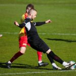 28.04.2021 Kielce. III liga. Mecz Korona II Kielce - KSZO Ostrowiec / Wiktor Taszłow / Radio Kielce