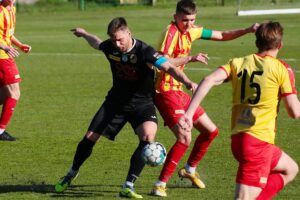 28.04.2021 Kielce. III liga. Mecz Korona II Kielce - KSZO Ostrowiec / Wiktor Taszłow / Radio Kielce