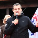 12.04.2021. Chęciny. Pokazowy trening Młodzieżowych Mistrzostw Świata Kobiet i Mężczyzn. Na zdjęciu: Umar Kremlev - prezydent Światowej Organizacji Boksu Olimpijskiego / Wiktor Taszłow / Radio Kielce