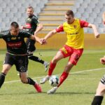 10.04.2021. Kielce. 24. kolejka Fortuna 1 ligi: Korona Kielce - GKS Tychy / Wiktor Taszłow / Radio Kielce