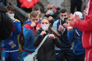 12.04.2021. Chęciny. Pokazowy trening Młodzieżowych Mistrzostw Świata Kobiet i Mężczyzn / Wiktor Taszłow / Radio Kielce