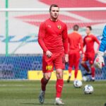 10.04.2021. Kielce. 24. kolejka Fortuna 1 ligi: Korona Kielce - GKS Tychy / Wiktor Taszłow / Radio Kielce