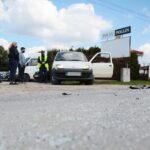 20.04.2021. Kielce Kolizja na ulicy Skrajnej / Wiktor Taszłow / Radio Kielce