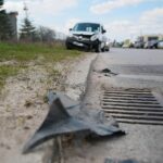 20.04.2021. Kielce Kolizja na ulicy Skrajnej / Wiktor Taszłow / Radio Kielce