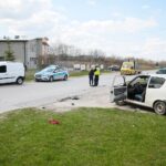 20.04.2021. Kielce Kolizja na ulicy Skrajnej / Wiktor Taszłow / Radio Kielce