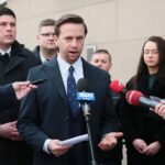 22.04.2021. Kielce. Konferencja posła Krzysztofa Bosaka "W obronie przedsiębiorców dotkniętych restrykcjami". Przemawia Krzysztof Bosak - poseł / Wiktor Taszłow / Radio Kielce