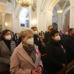 03.05.2021. Ostrowiec Świętokrzyski. Rocznica uchwalenia Konstytucji 3 Maja. Od lewej Małgorzata Bień - radna powiatu ostrowieckiego, Marzena Dębniak - starosta ostrowiecki, Piotr Dasios - zastępca prezydenta Ostrowca Św. Z tyłu od lewej Marta Woźnicka-Kuzdak – wiceprzewodnicząca rady miasta, Agnieszka Rogalińska – członek zarządu powiatu ostrowieckiego, Włodzimierz Stec – radny rady miasta / Emilia Sitarska / Radio Kielce