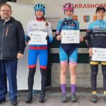 Puchar Polski w kolarstwie szosowym. Na zdjęciu Gabriela Kaczmarczyk (pierwsza z prawej) / Facebook ŚRZKol