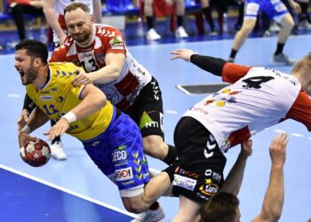 14.05.2021. Głogów. 23. kolejka PGNiG Superligi Chrobry Głogów - Łomża Vive Kielce / PAP/Maciej Kulczyński