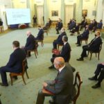 31.05.2021. Warszawa. Prezydent Andrzej Duda podczas uroczystości powołania Rady do spraw Samorządu Terytorialnego w ramach Narodowej Rady Rozwoju / PAP/Rafał Guz