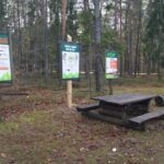 Powiat włoszczowski. Ścieżki rowerowe. Jedn z miejsc odpoczynku na szlaku dookoła Radkowa / Starostwo Powiatowe we Włoszczowie