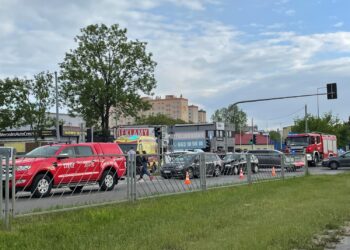 28.05.2021. Kielce. Aleja Solidarności, wypadek / Paulina Michta / Radio Kielce