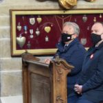 03.05.2021 Sandomierz. Katedra. Msza święta. Na zdjęciu (od lewej): Krzysztof Szatan - radny miejski i poseł Marek Kwitek / ks Wojciech Kania