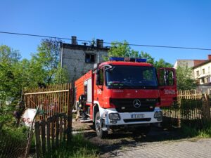 26.05.2021 Łagów. Pożar domu jednorodzinnego / Emilia Sitarska / Radio Kielce