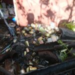 26.05.2021 Łagów. Pożar domu jednorodzinnego / Emilia Sitarska / Radio Kielce