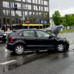 23.05.2021. Kielce. Wypadek na skrzyżowaniu al. IX Wieków Kielc i ulicy Nowy Świat / Piotr Kwaśniewski / Radio Kielce