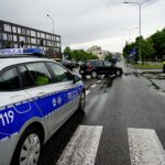 23.05.2021. Kielce. Wypadek na skrzyżowaniu al. IX Wieków Kielc i ulicy Nowy Świat / Piotr Kwaśniewski / Radio Kielce