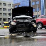 23.05.2021. Kielce. Wypadek na skrzyżowaniu al. IX Wieków Kielc i ulicy Nowy Świat / Piotr Kwaśniewski / Radio Kielce