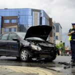 23.05.2021. Kielce. Wypadek na skrzyżowaniu al. IX Wieków Kielc i ulicy Nowy Świat / Piotr Kwaśniewski / Radio Kielce