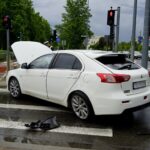 23.05.2021. Kielce. Wypadek na skrzyżowaniu al. IX Wieków Kielc i ulicy Nowy Świat / Piotr Kwaśniewski / Radio Kielce