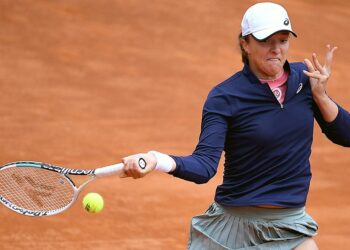 16.05.2021. Włochy. Rzym. Iga Świątek (na zdjęciu) wygrała turniej WTA 1000 w Rzymie pokonując w finale Czeszkę Karolinę Pliskovą / ETTORE FERRARI / PAP/EPA