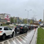 05.05.2021. Kielce. Zakorkowane miasto. Ul. Radiowa / Jarosław Kubalski / Radio Kielce