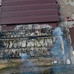 17.05.2021. Krasocin. Dogaszanie pożaru na terenie zakładu Zefir / Jarosław Kubalski / Radio Kielce