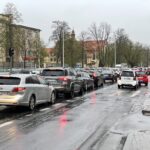 05.05.2021. Kielce. Zakorkowane miasto. Ul. Warszawska / Jarosław Kubalski / Radio Kielce