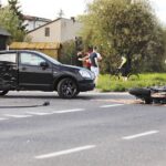 10.05.2021. Kielce. Wypadek na ulicy Krakowskiej / Jarosław Kubalski / Radio Kielce