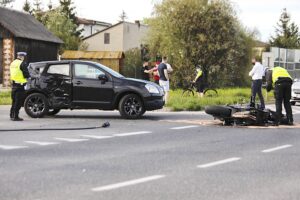 10.05.2021. Kielce. Wypadek na ulicy Krakowskiej / Jarosław Kubalski / Radio Kielce