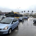 05.05.2021. Kielce. Zakorkowane miasto. Skrzyżowanie ul. Sandomierskiej z al. IX Wieków Kielc / Jarosław Kubalski / Radio Kielce