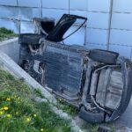 12.05.2021. Kielce. Wypadek w pobliżu punktu szczepień przeciw COVID-19 w Targach Kielce / Wiktor Taszłow / Radio Kielce