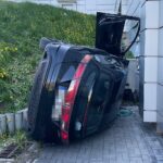 12.05.2021. Kielce. Wypadek w pobliżu punktu szczepień przeciw COVID-19 w Targach Kielce / Wiktor Taszłow / Radio Kielce