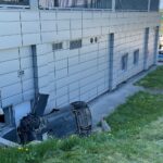 12.05.2021. Kielce. Wypadek w pobliżu punktu szczepień przeciw COVID-19 w Targach Kielce / Wiktor Taszłow / Radio Kielce