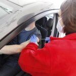 06.05.2021 Kielce. Punkt szczepień typu drive-thru przy Targach Kielce / Jarosław Kubalski / Radio Kielce